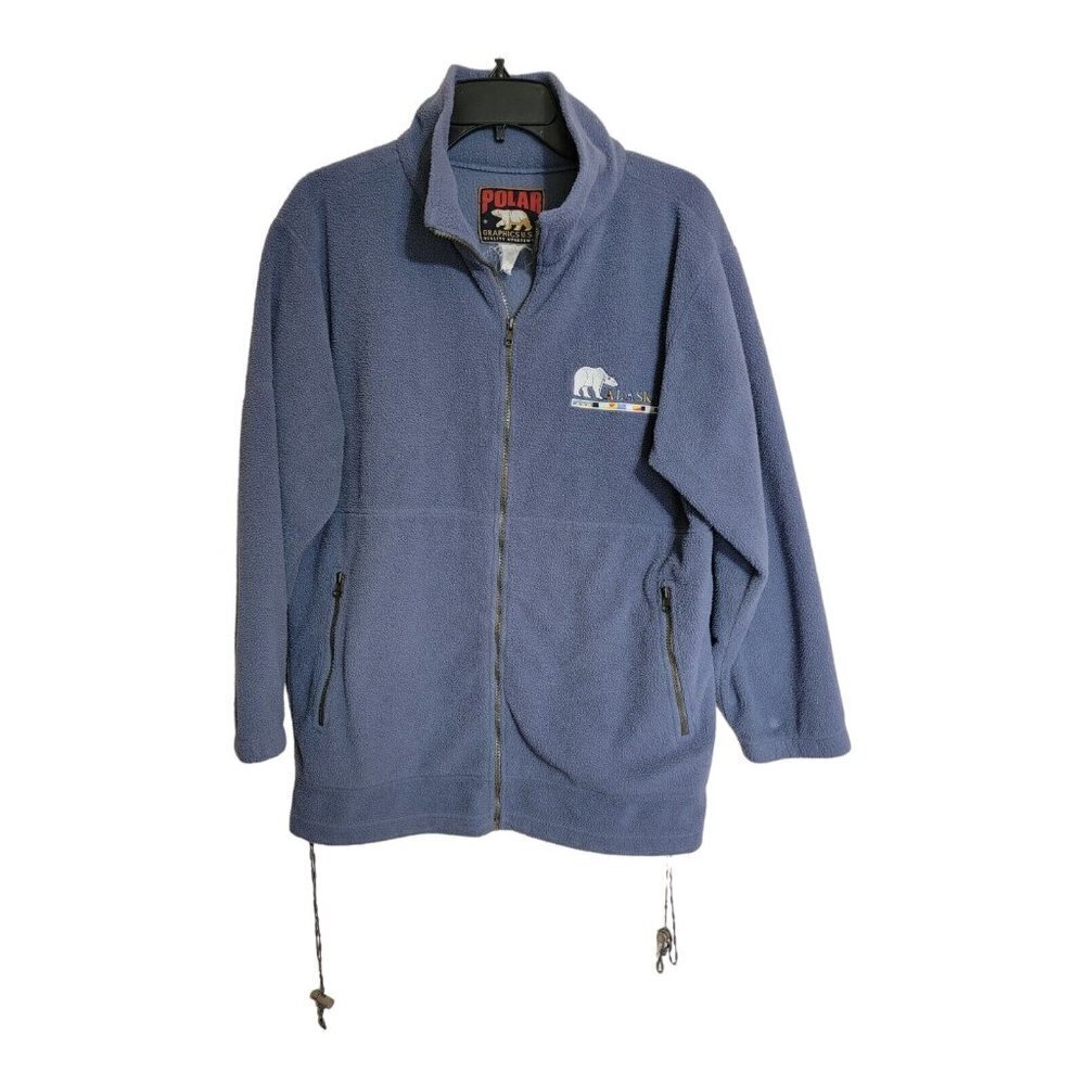 Vintage Polar Graphics Embroidered Polar Bear Fleece Jacket Men